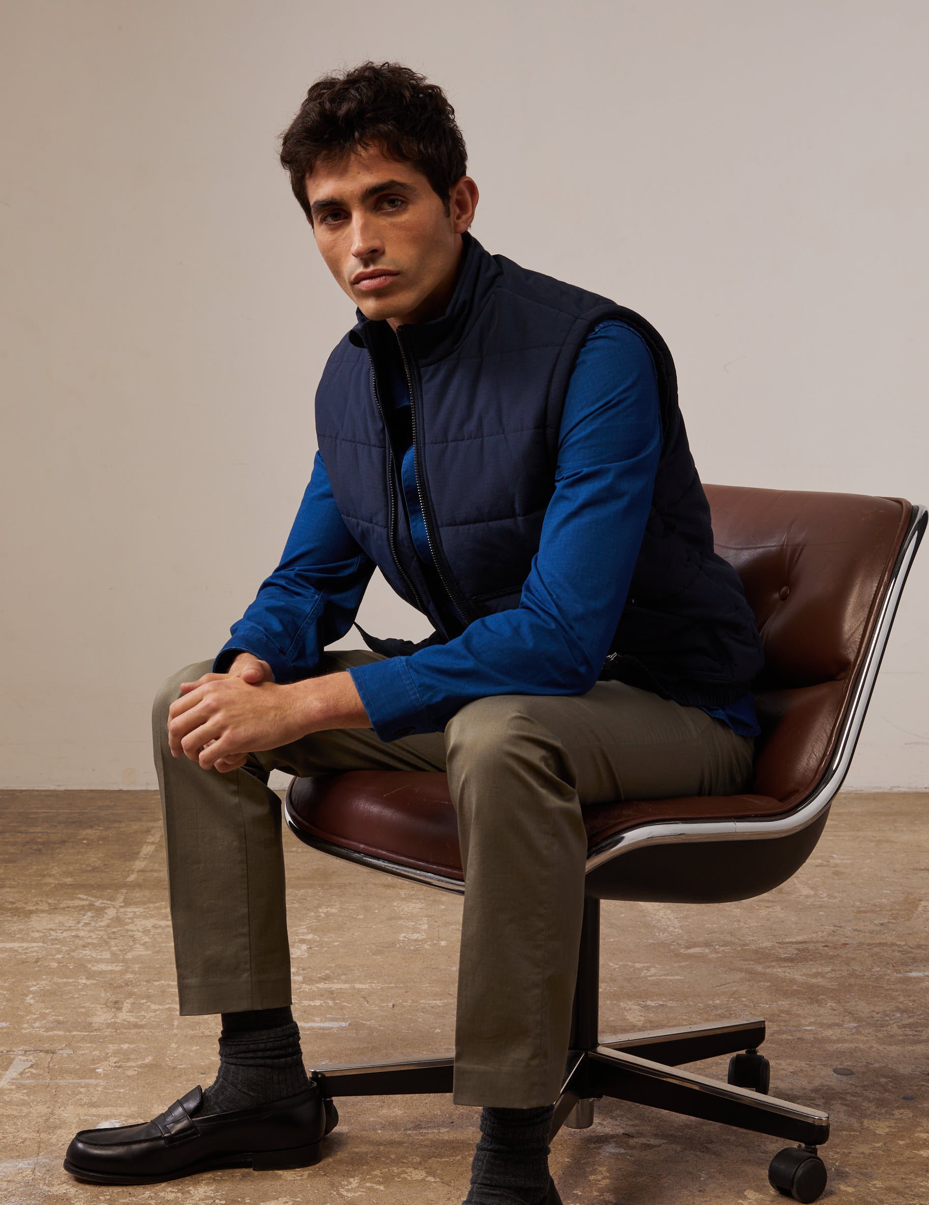 Doudoune sans manches Hayden en coton marine