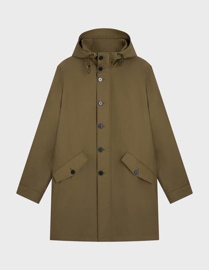 Parka Hector en twill de coton kaki