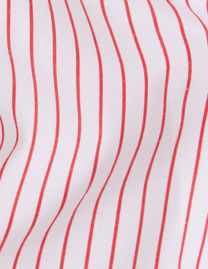 Pyjama Louis en popeline rayée rouge
