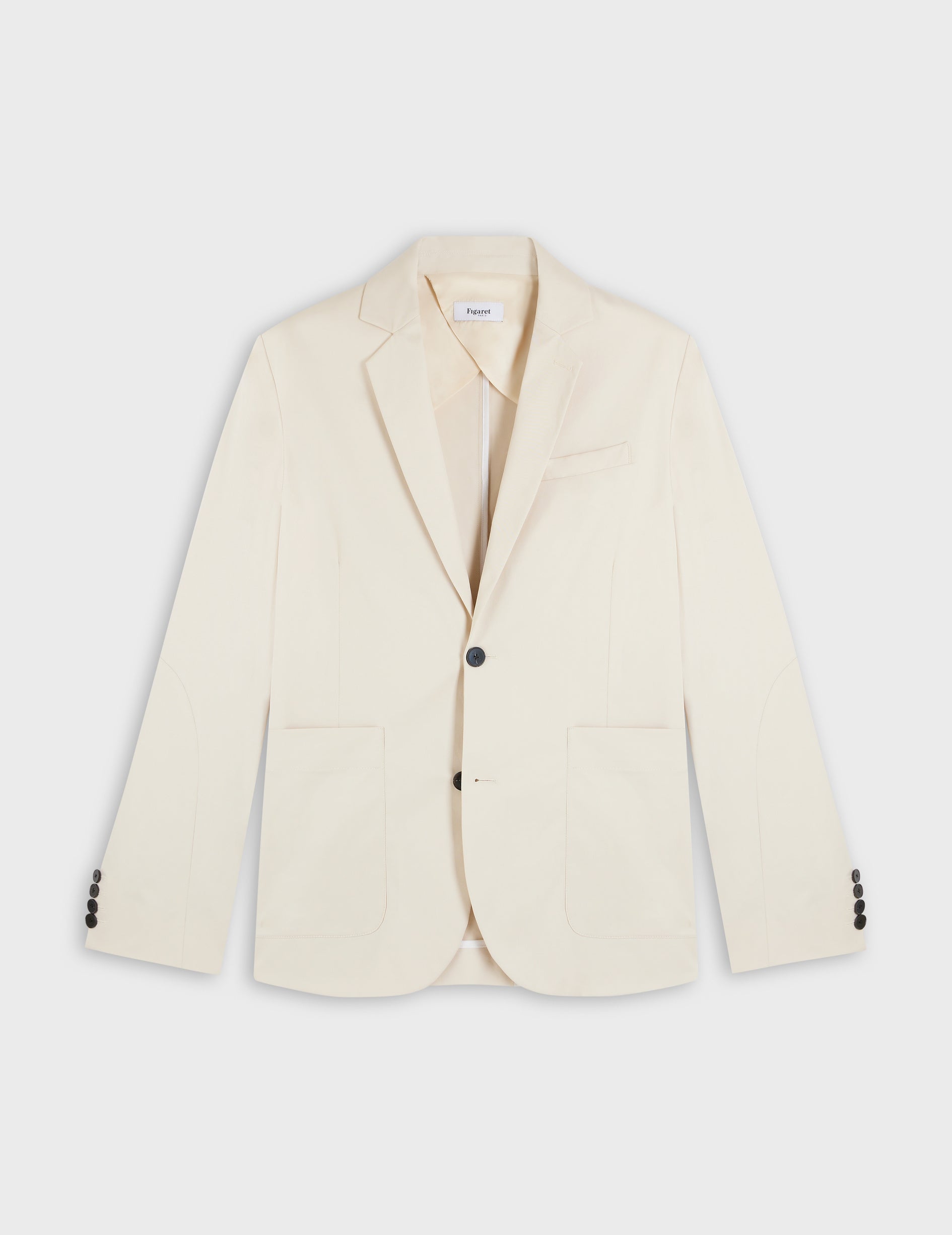 Blazer Hilton en twill de coton beige clair