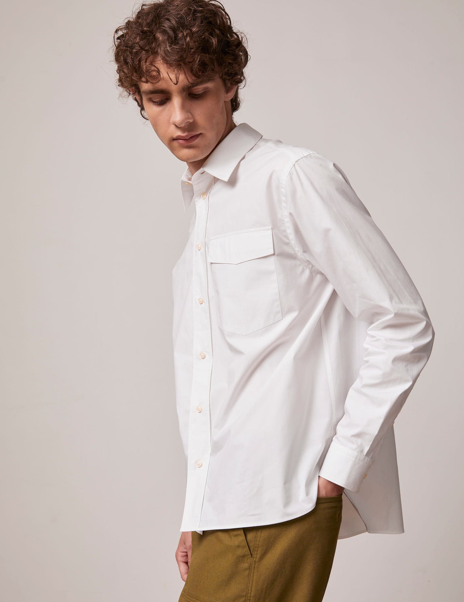 White Marais shirt - Poplin - French Collar#3