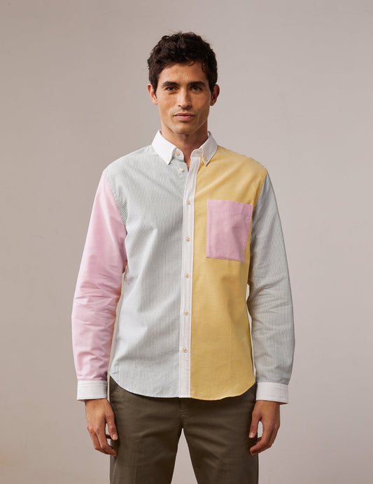 Fun shirt William multicolore - Oxford - Col Américain