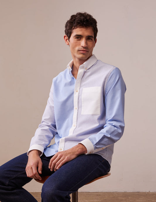 Blue William fun shirt - Oxford - American Collar