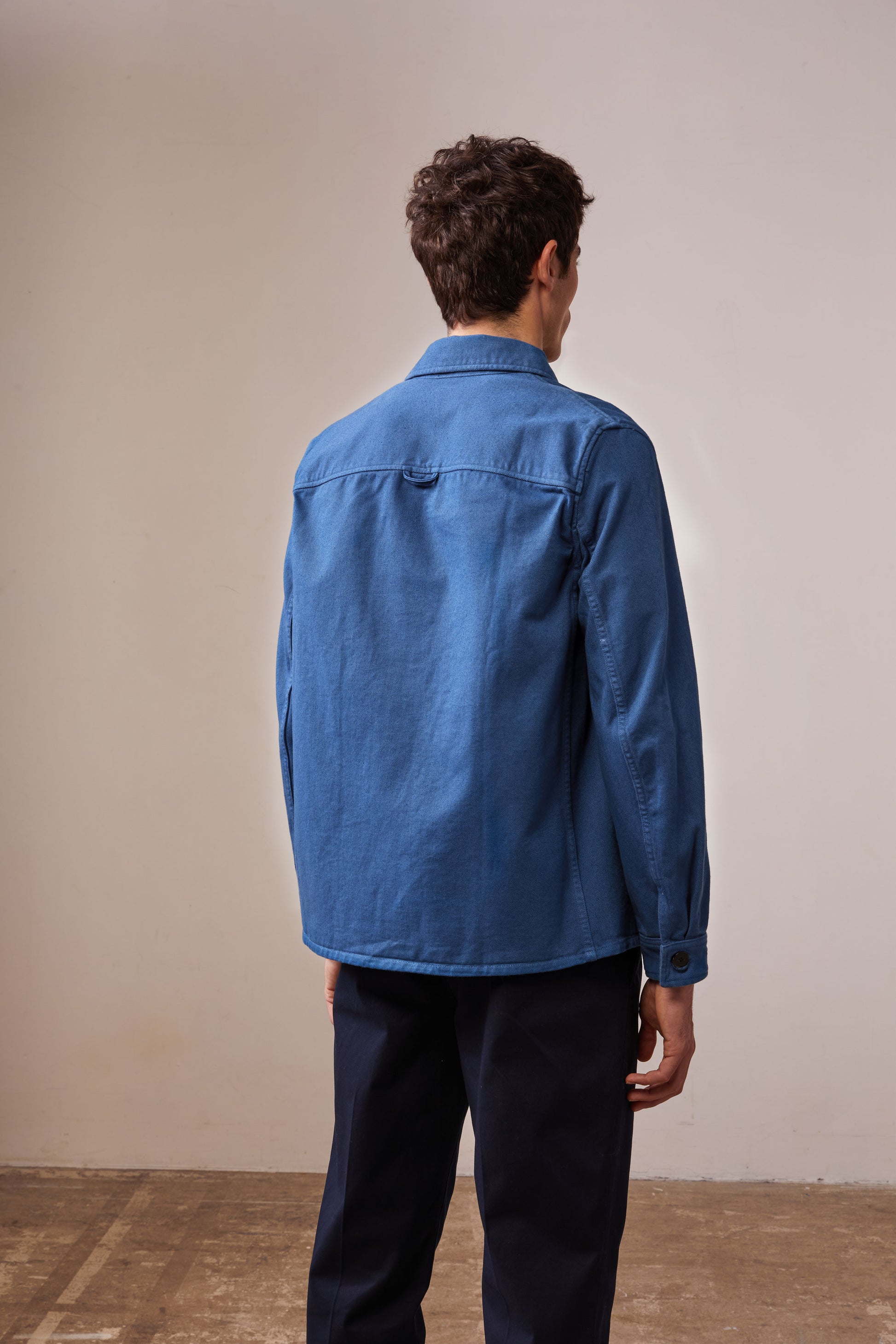 Badie jacket in blue cotton twill
