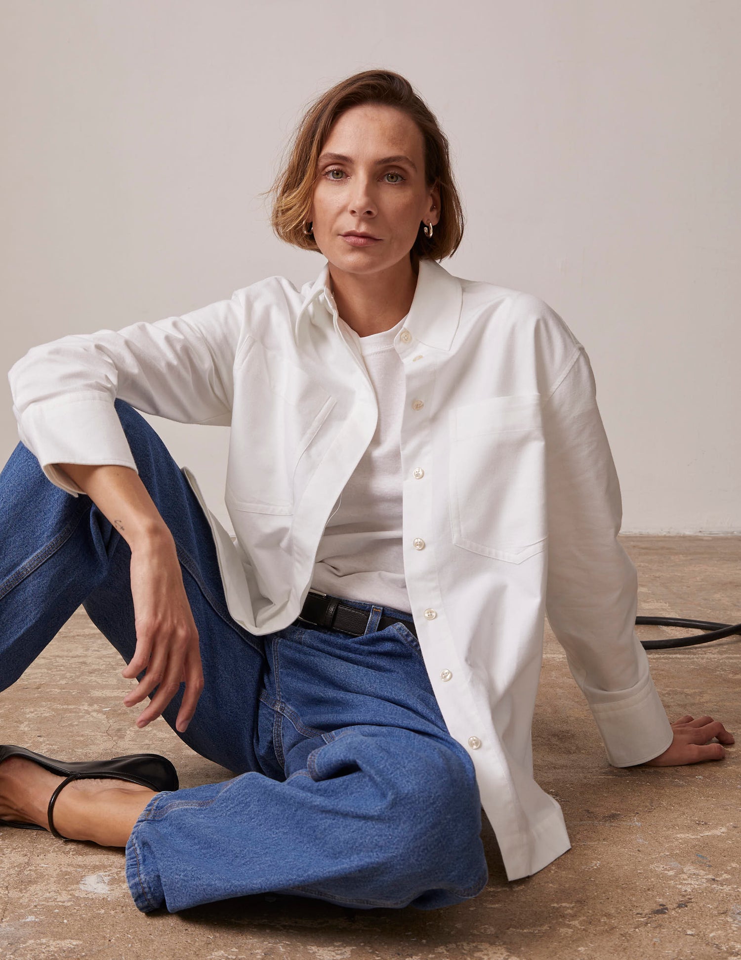 white Faith shirt - Oxford - Wide Collar#2