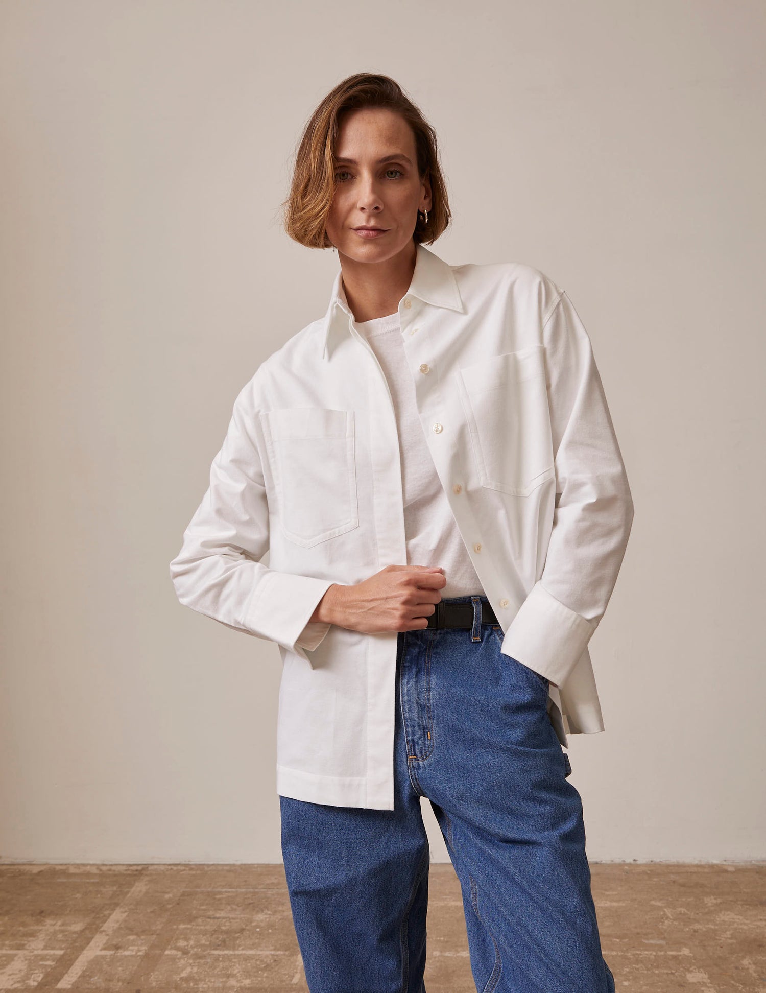 white Faith shirt - Oxford - Wide Collar#4