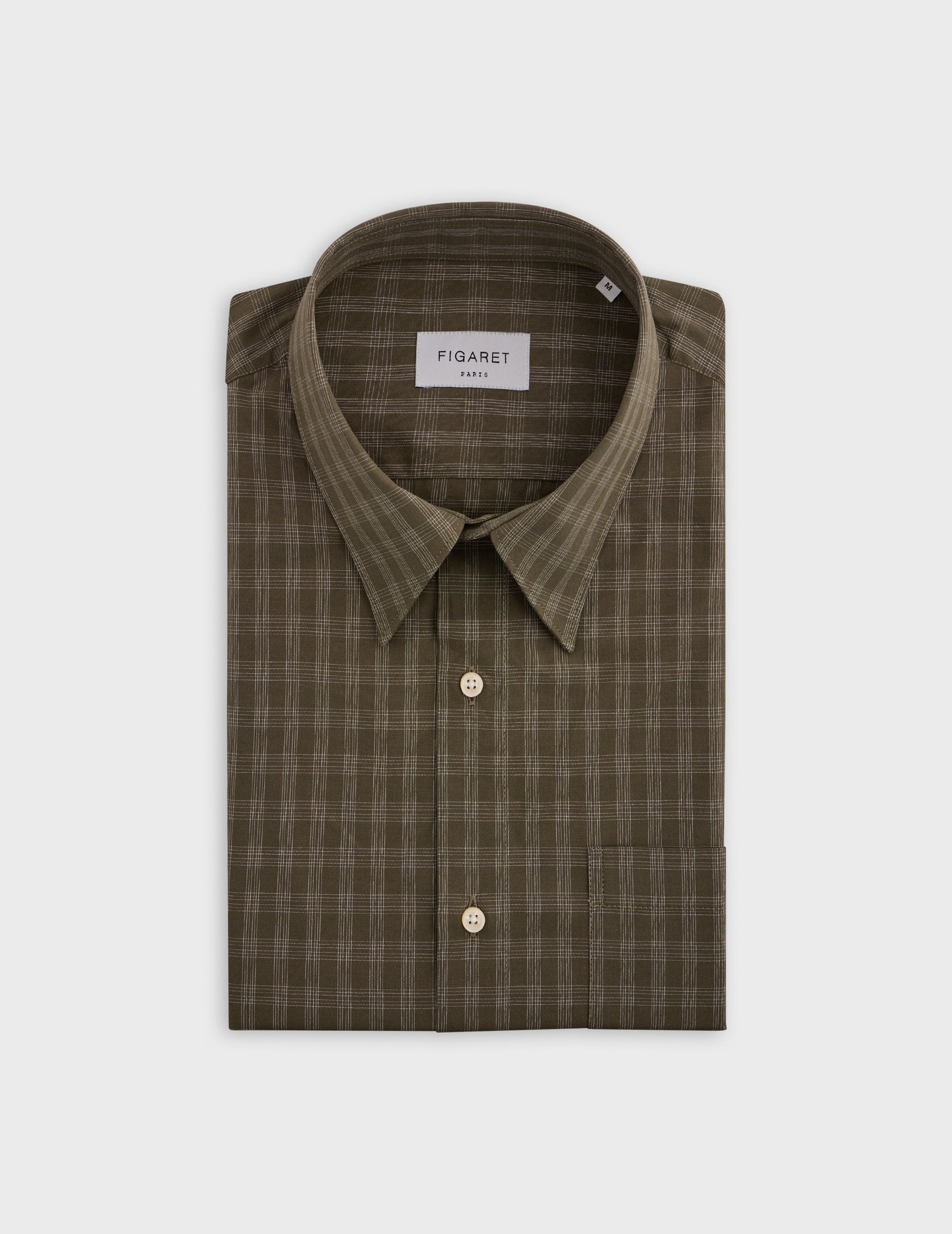 Khaki checked Arnold shirt