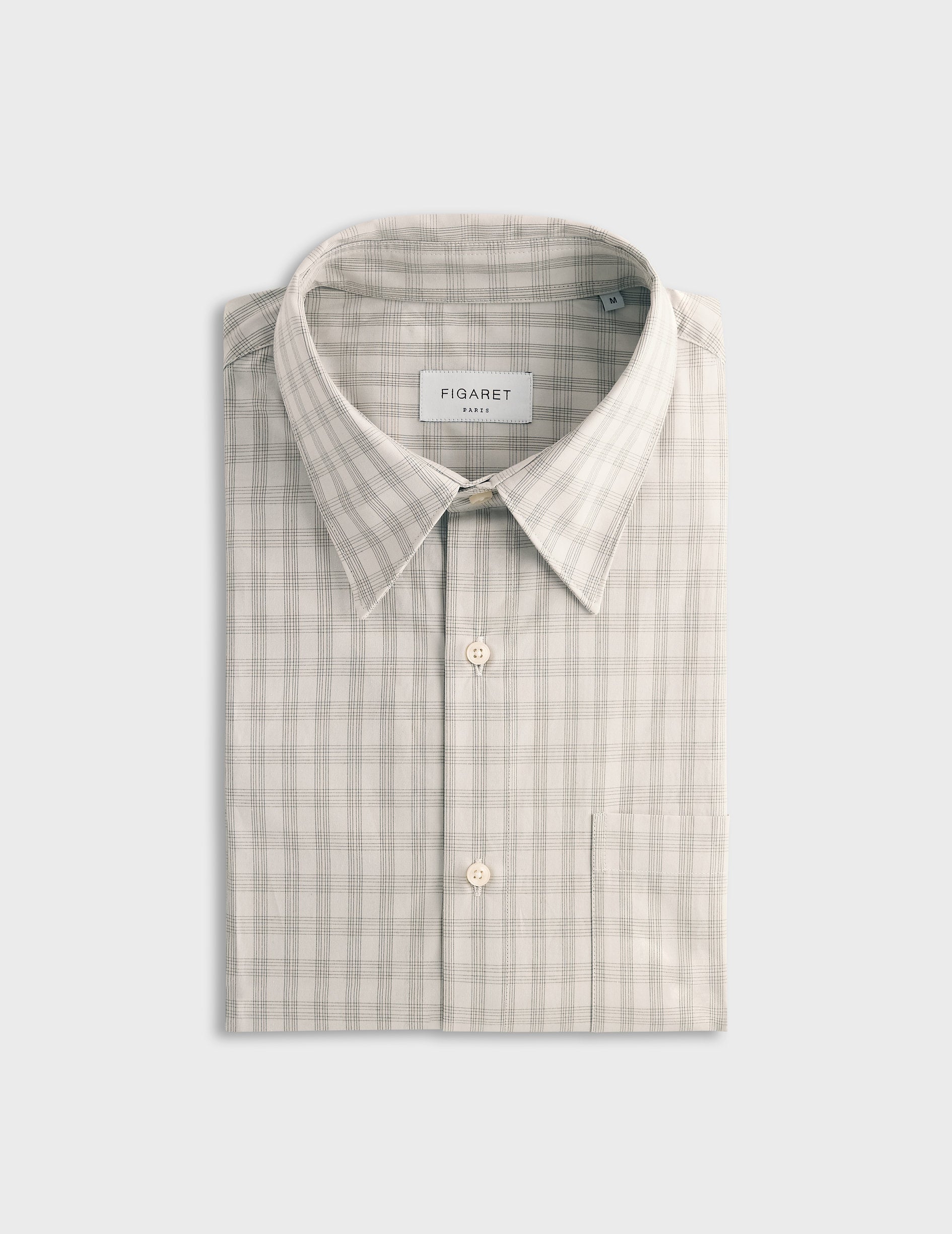 Ecru checked Arnold shirt