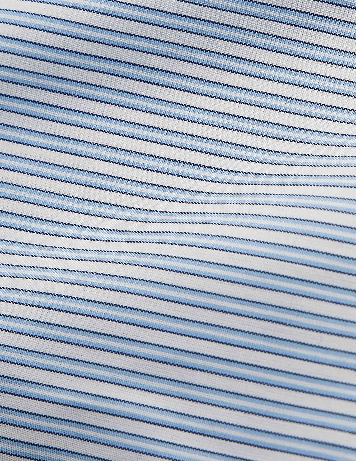 Chemise classique Voyage rayée bleue - Popeline - Col Figaret - Repassage facile#2