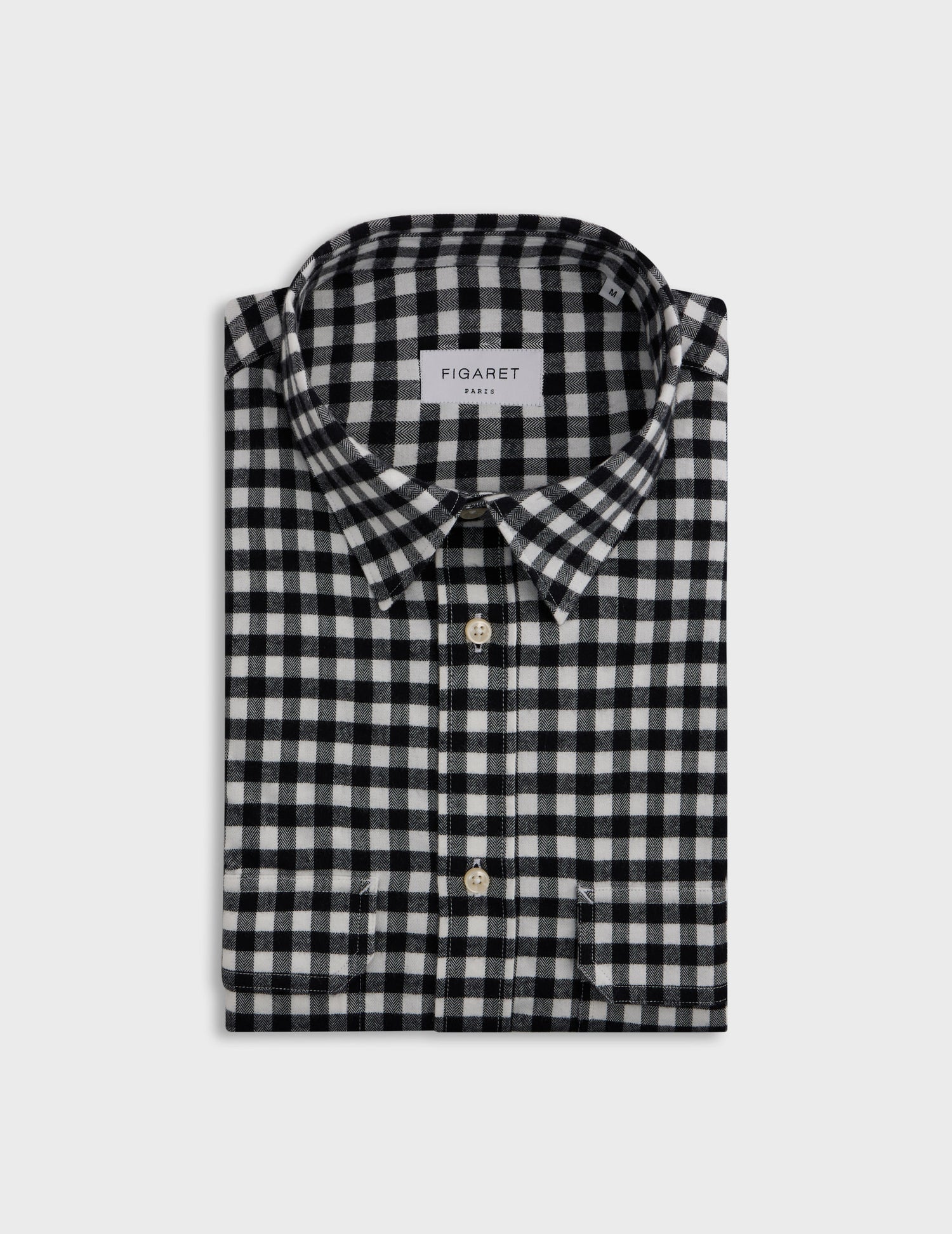 Black checked Florian shirt - Flannel - French Collar