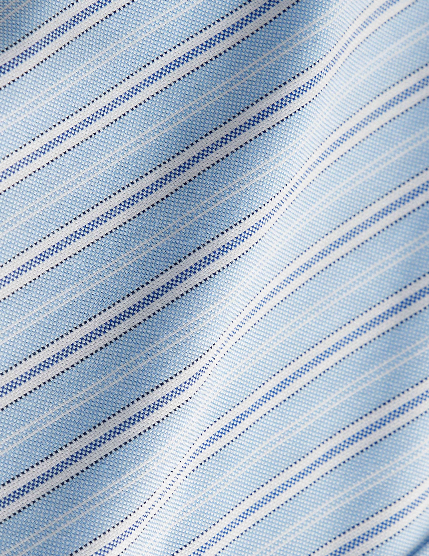 Chemise Gabriel rayée bleue - Oxford gratté - Col Américain#5