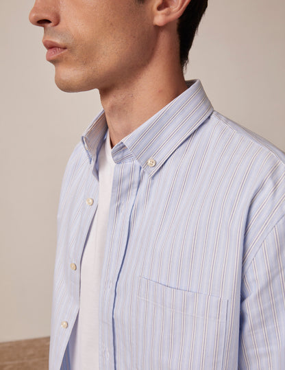 Blue striped Gabriel shirt
