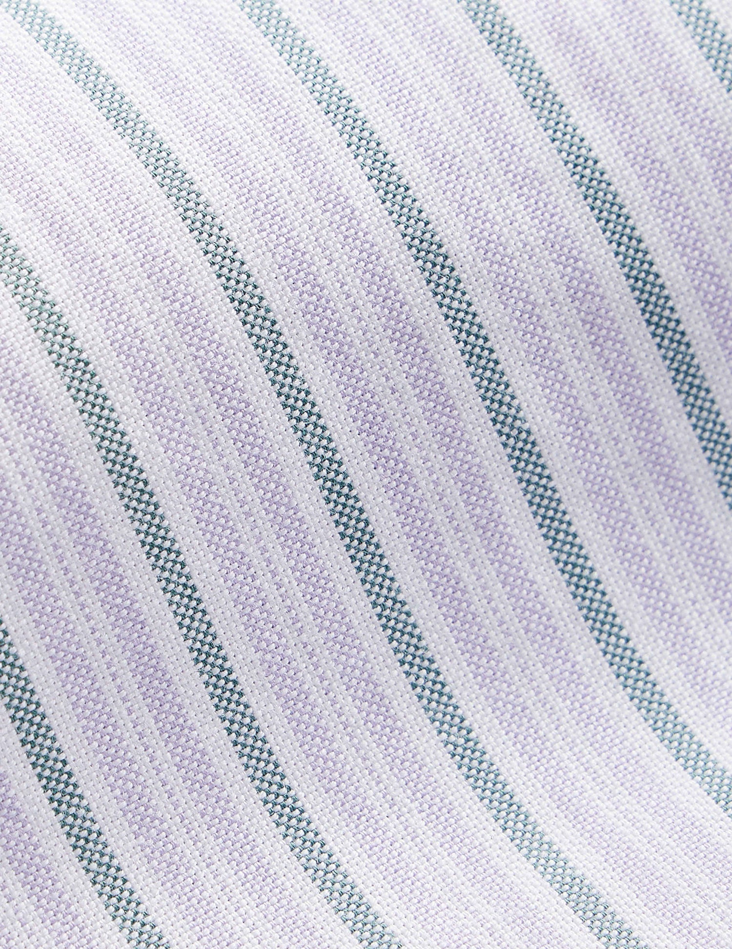 Chemise Gaspard rayée vert et violet - Oxford - Col Américain#5