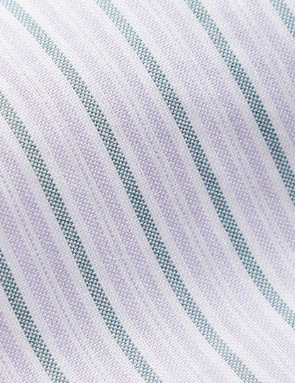 Green and purple striped Gaspard shirt