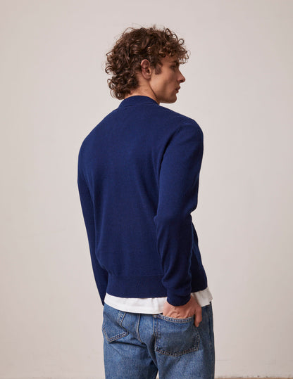 Pull Ilian en cachemire et laine marine