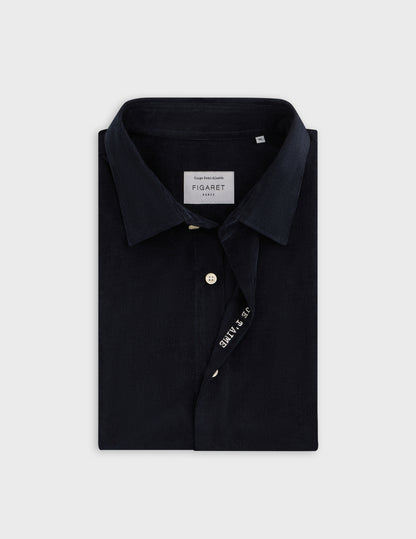 Chemise mixte "Je t'aime" marine