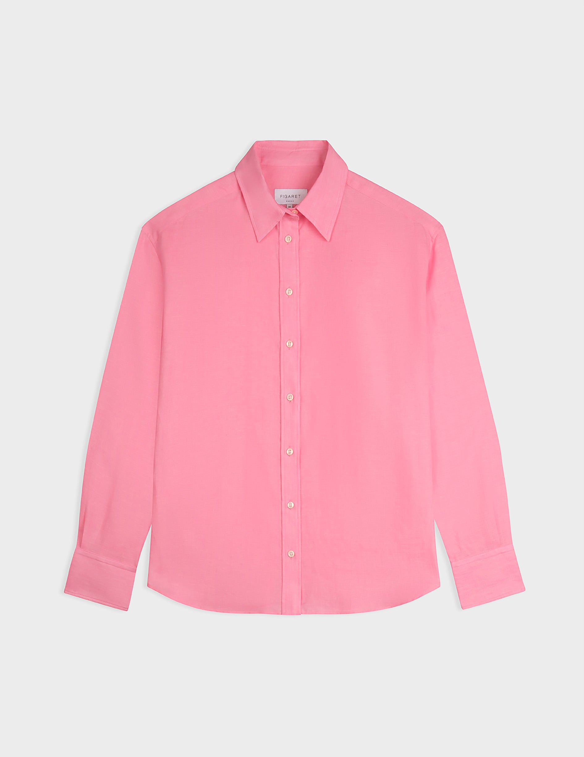 Chemise Ambre en lin rose