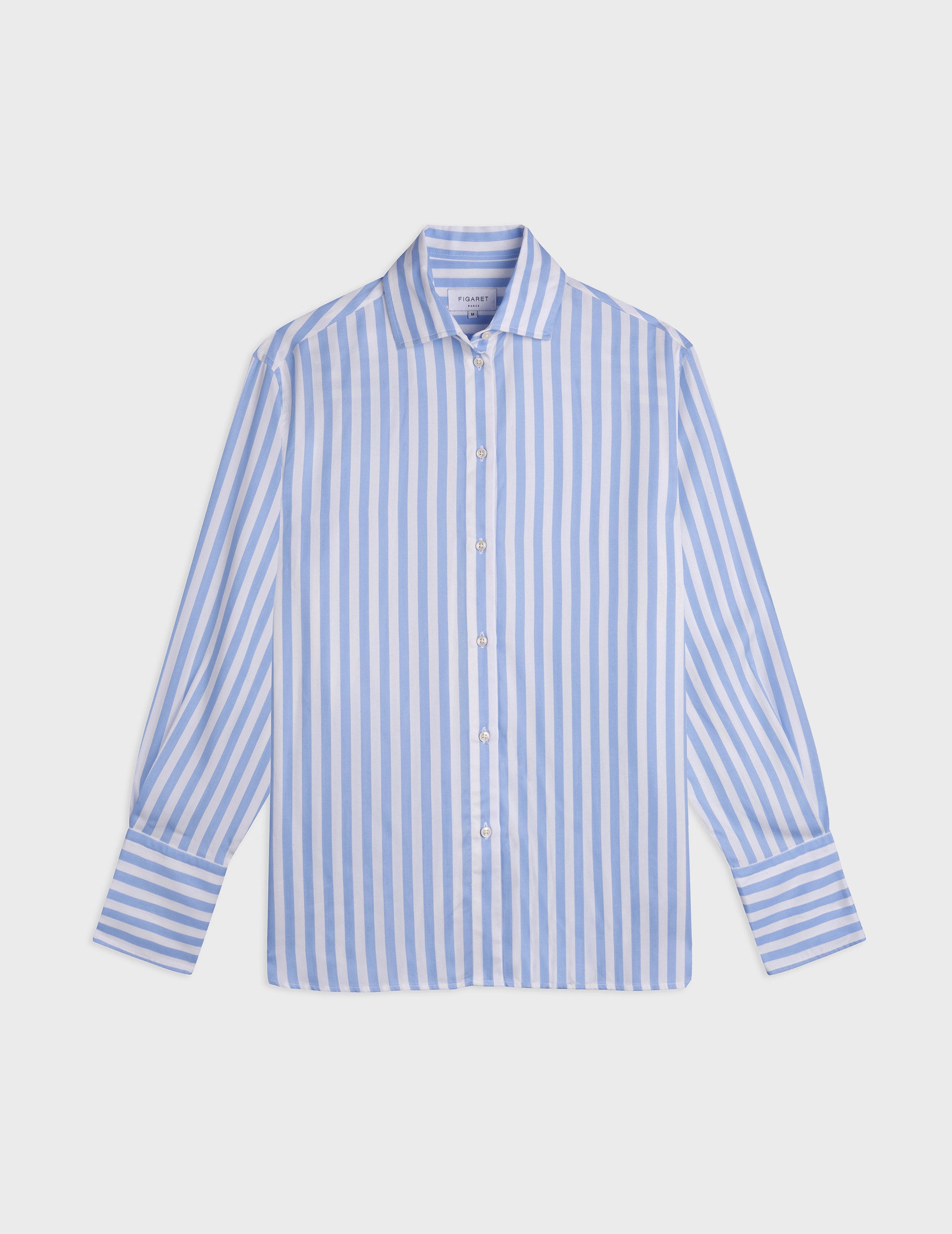 Oversized blue striped Léa shirt