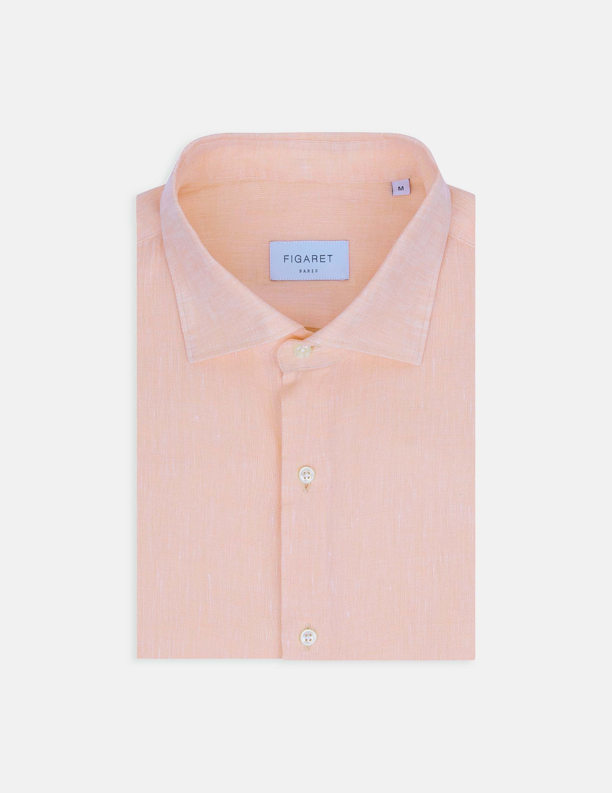 Chemise Aristote en lin orange