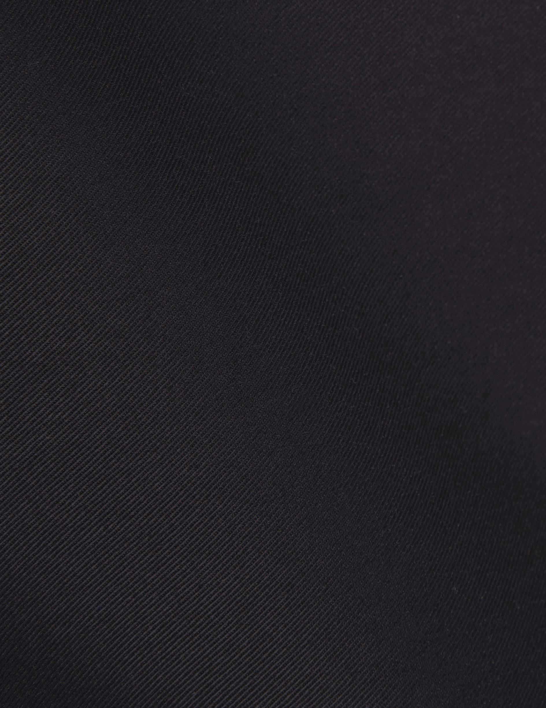 Black Carl shirt - Twill - Open straight Collar