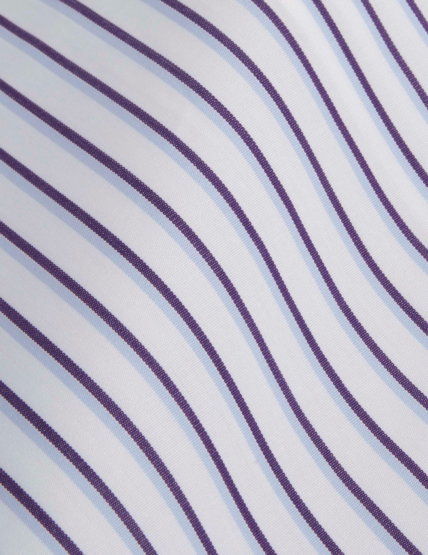 Chemise semi-ajustée rayée bleu marine - Popeline - Col Figaret#2