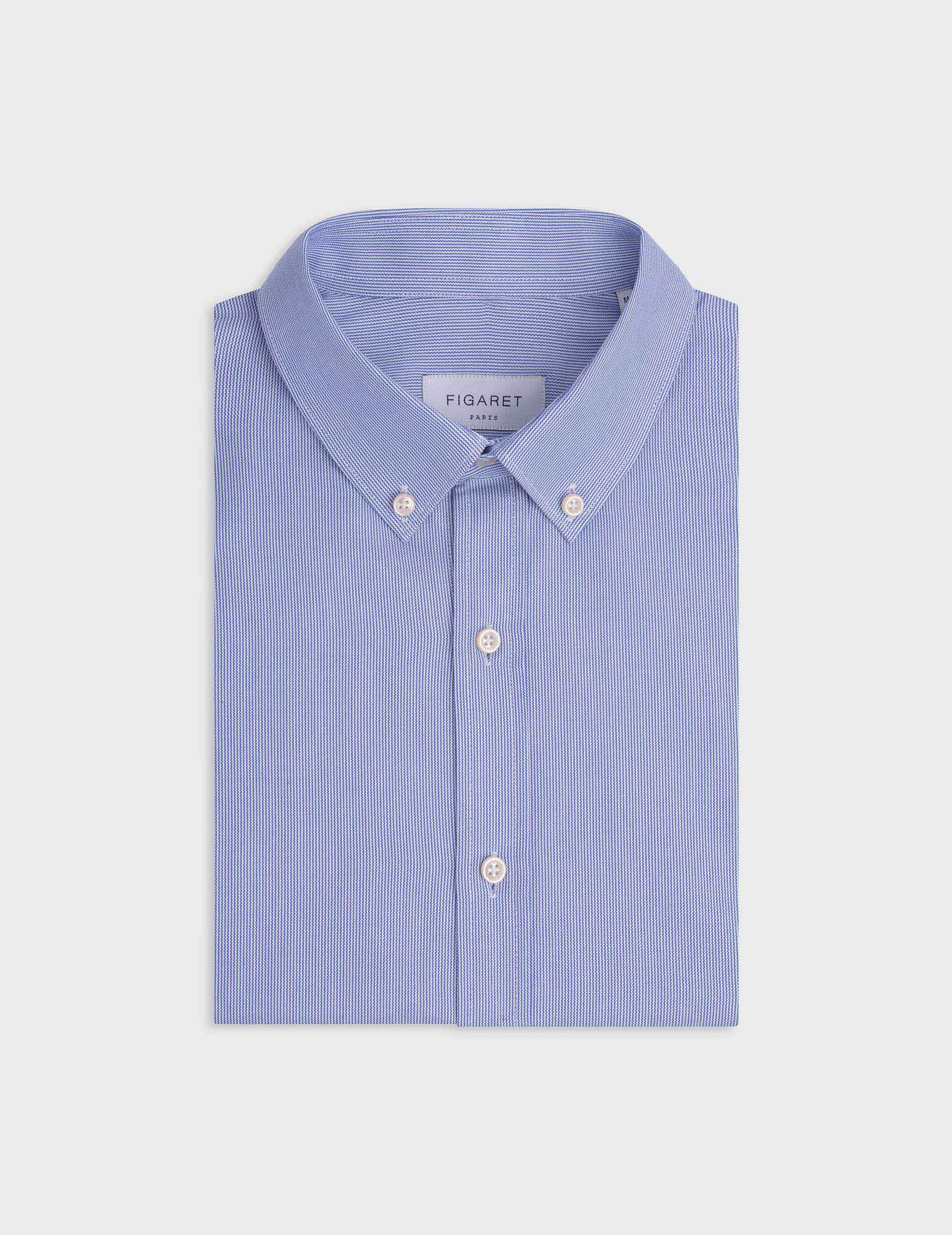 Chemise Gaspard rayée bleue