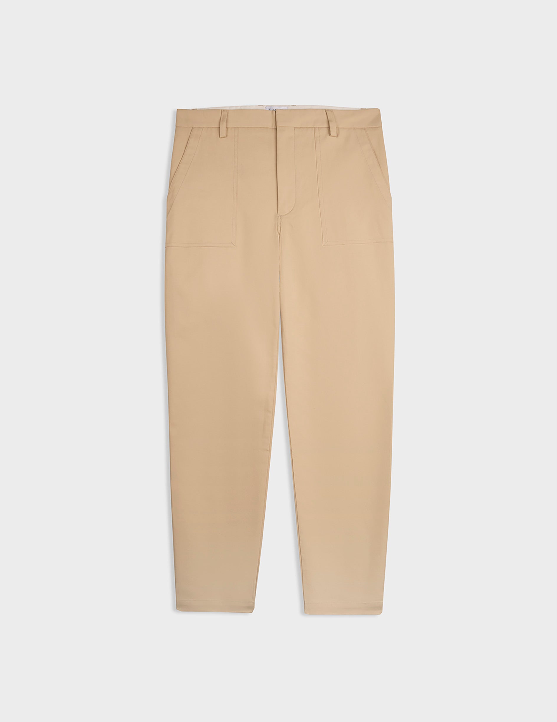 Pantalon Ignacio en canvas de coton beige