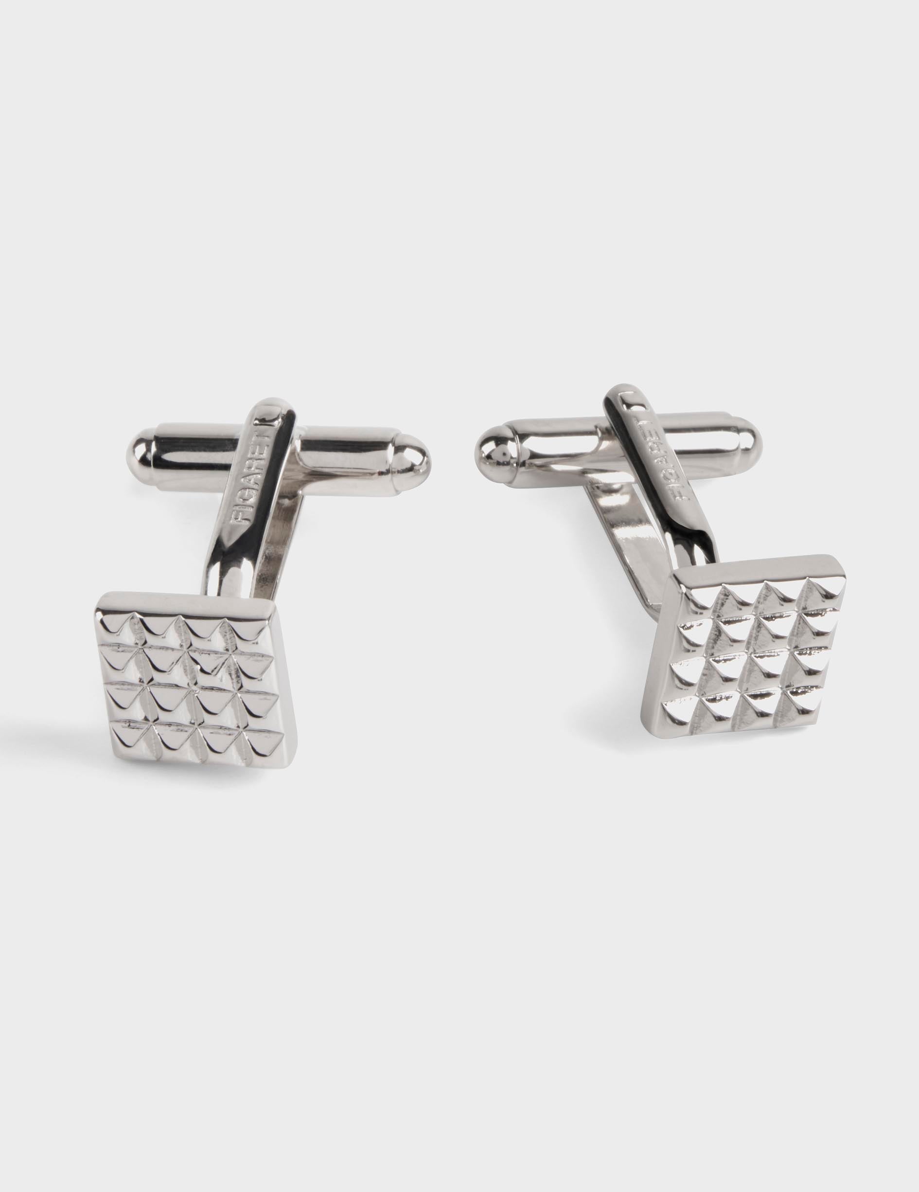 Boutons de manchette argentés