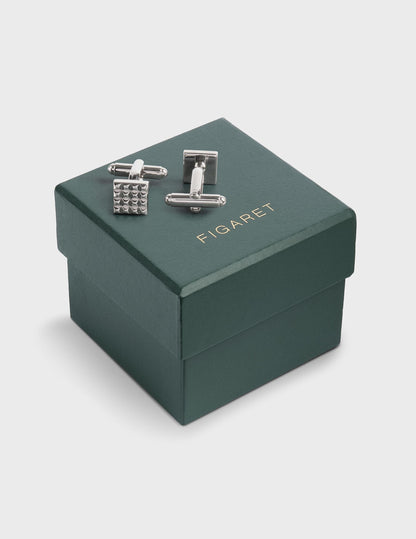 Silver-plated cufflinks