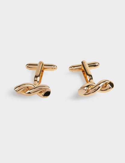 Boutons de manchette dorés