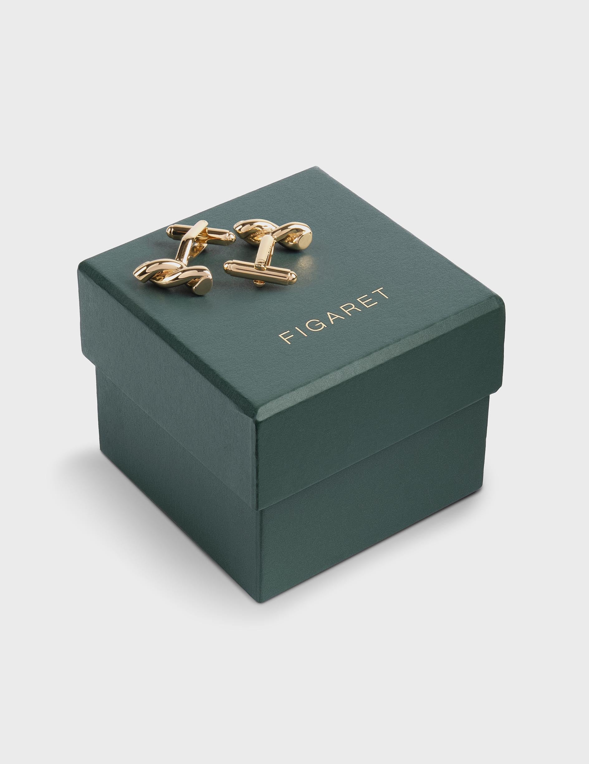 Boutons de manchette dorés