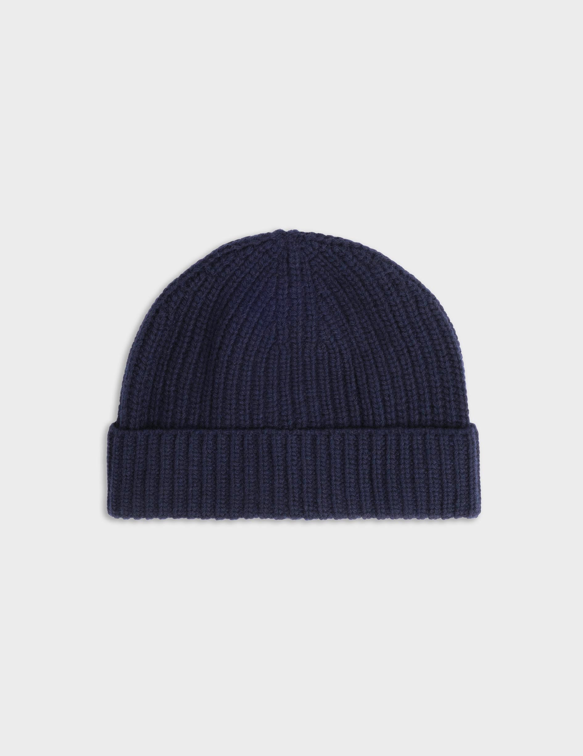 Bonnet en laine et cachemire marine