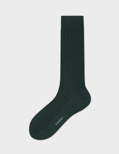 Chaussettes en laine verte