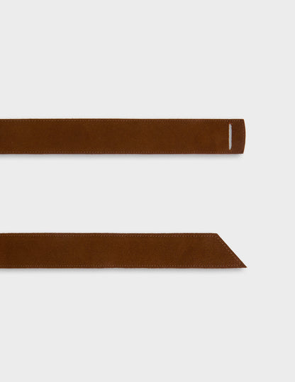 Ceinture en suède marron