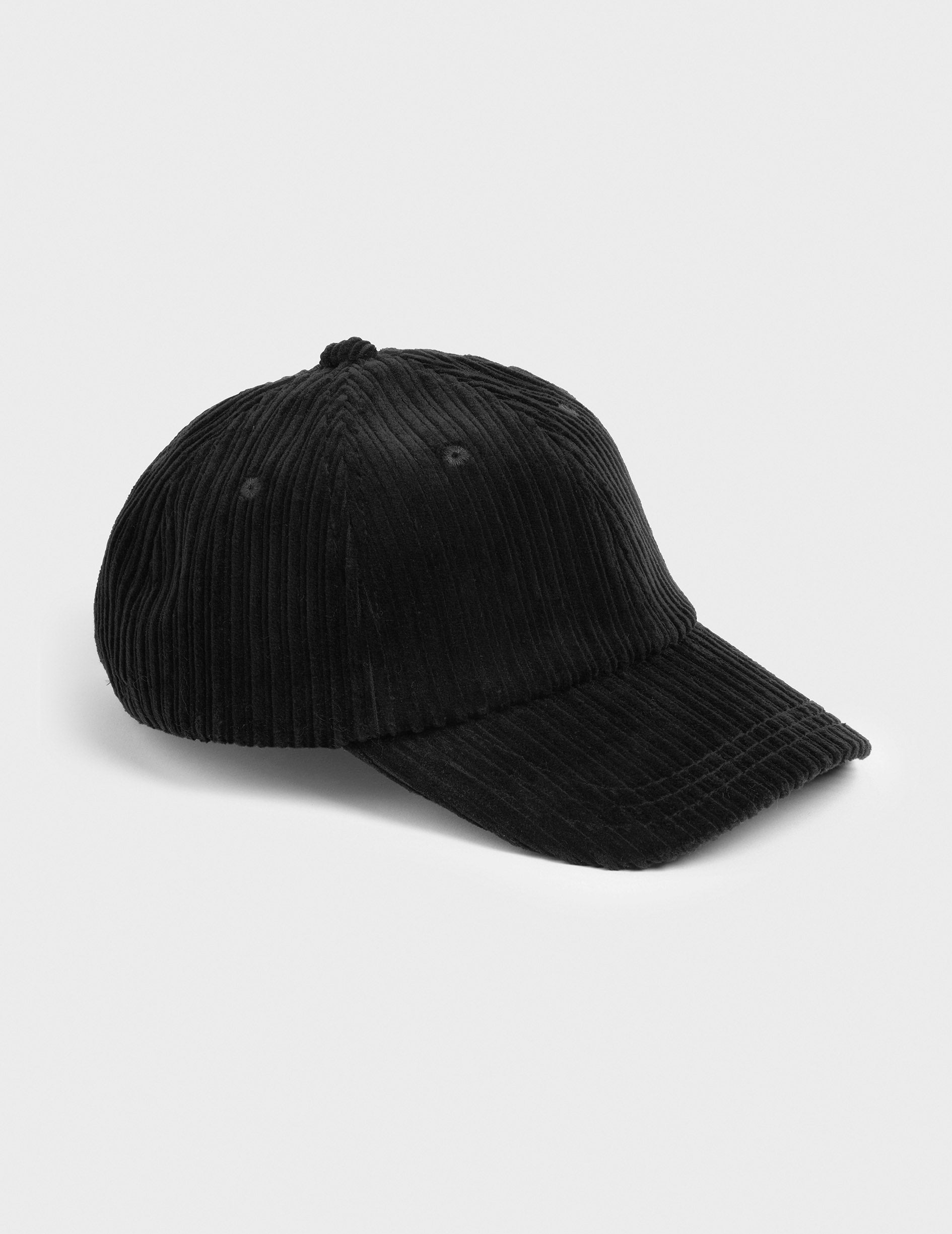 Casquette en velours noir