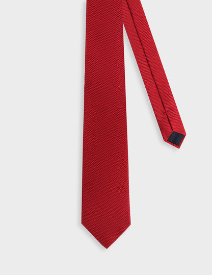 Red silk grenadine tie