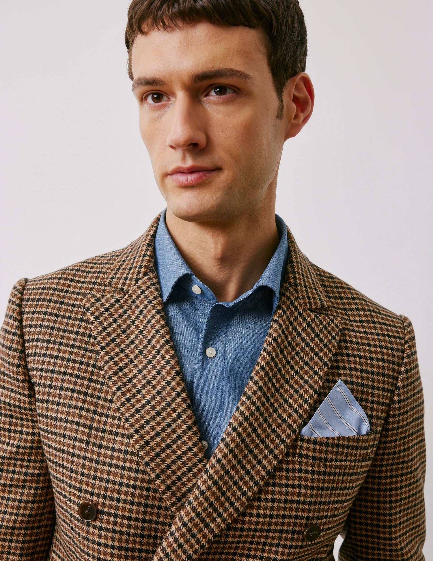 Pochette Luigi rayée bleue