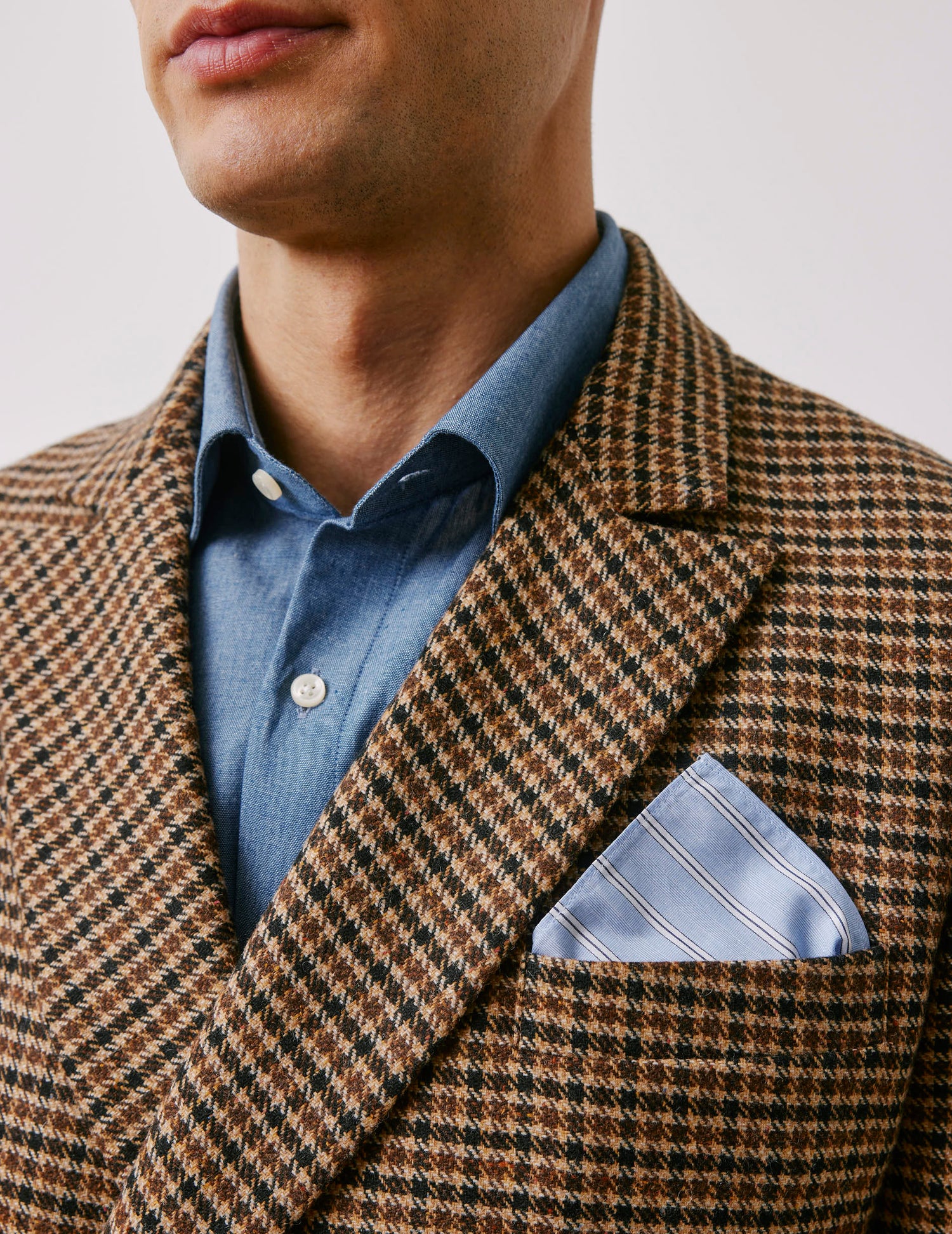 Pochette Luigi rayée bleue