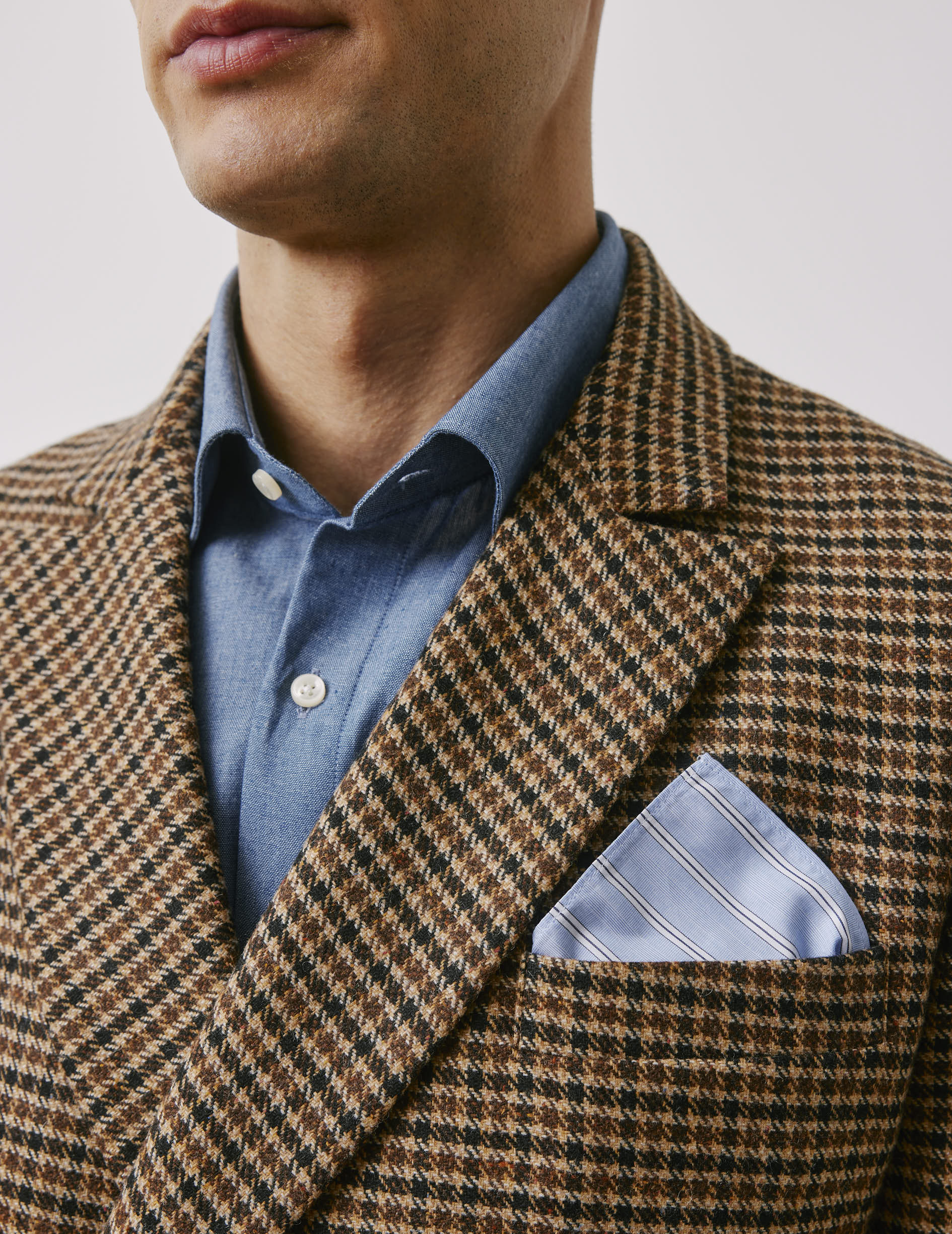 Pochette Luigi rayée bleue