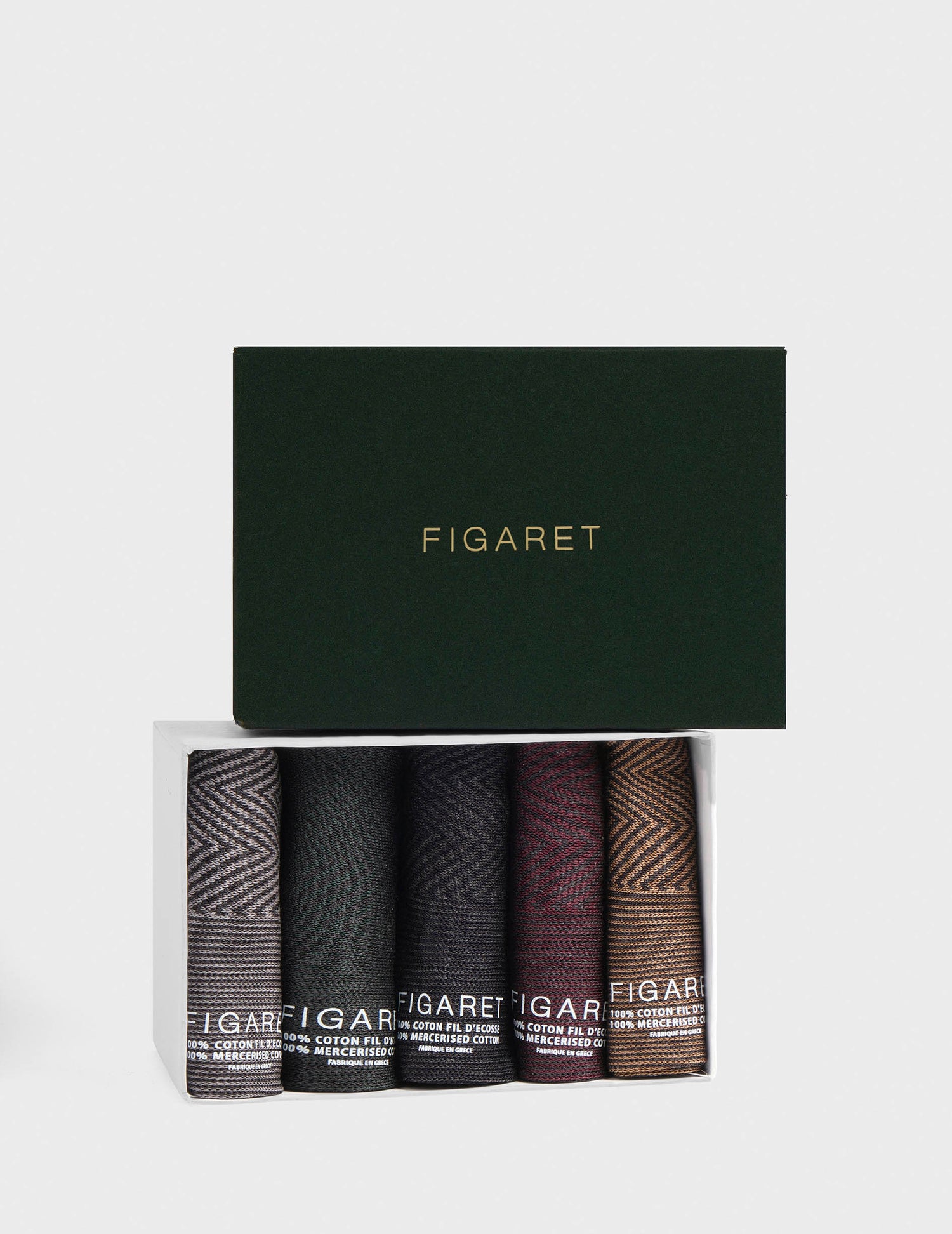 Semainier d'hiver de 5 chaussettes en chevron