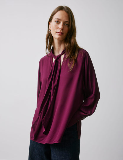 Madison burgundy blouse