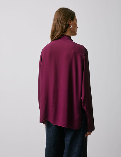 Madison burgundy blouse