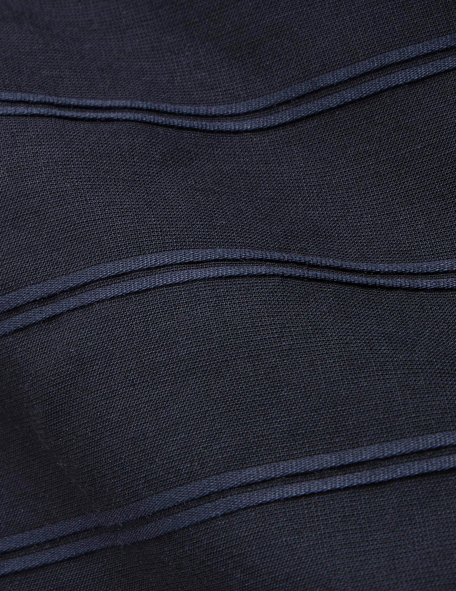 Blouse Ortensia bleu marine rayée - Voile de coton - Col Chemise#6