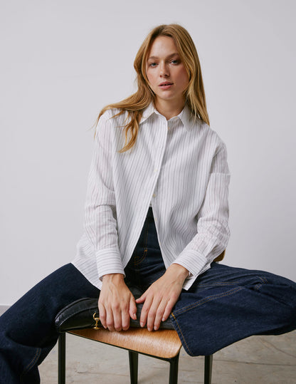 Chemise Ambre rayée noire