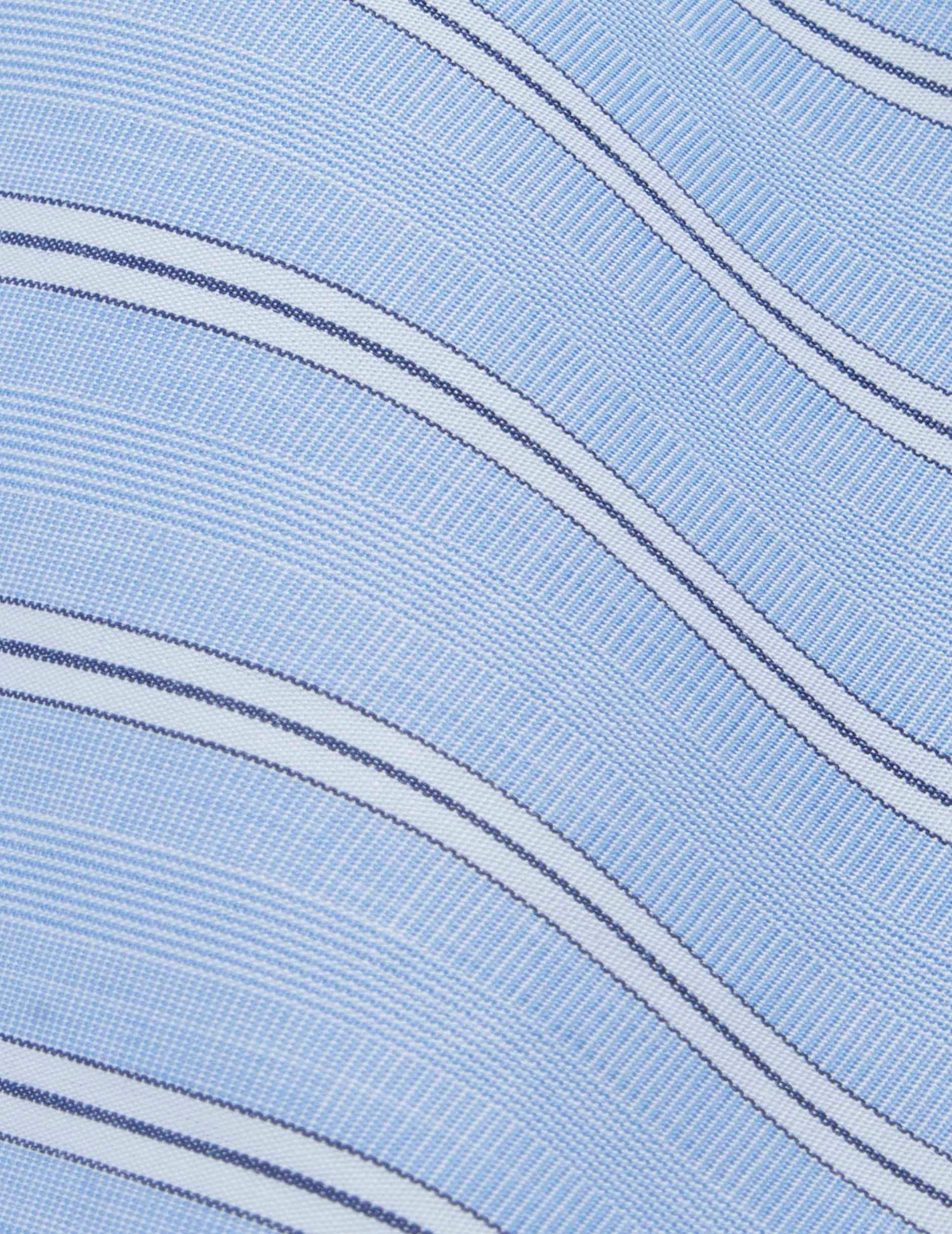 Chemise Carla rayée bleue - Fil-à-fil - Col Officier#6