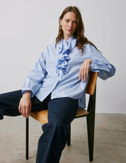 Chemise Carla rayée bleue