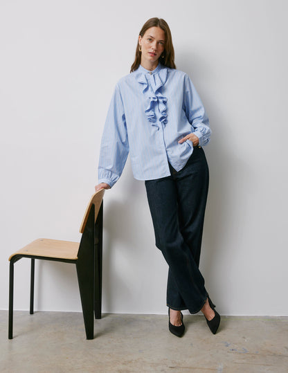 Chemise Carla rayée bleue