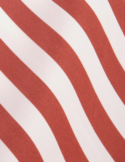 Chemise oversize Delina rayée rouge