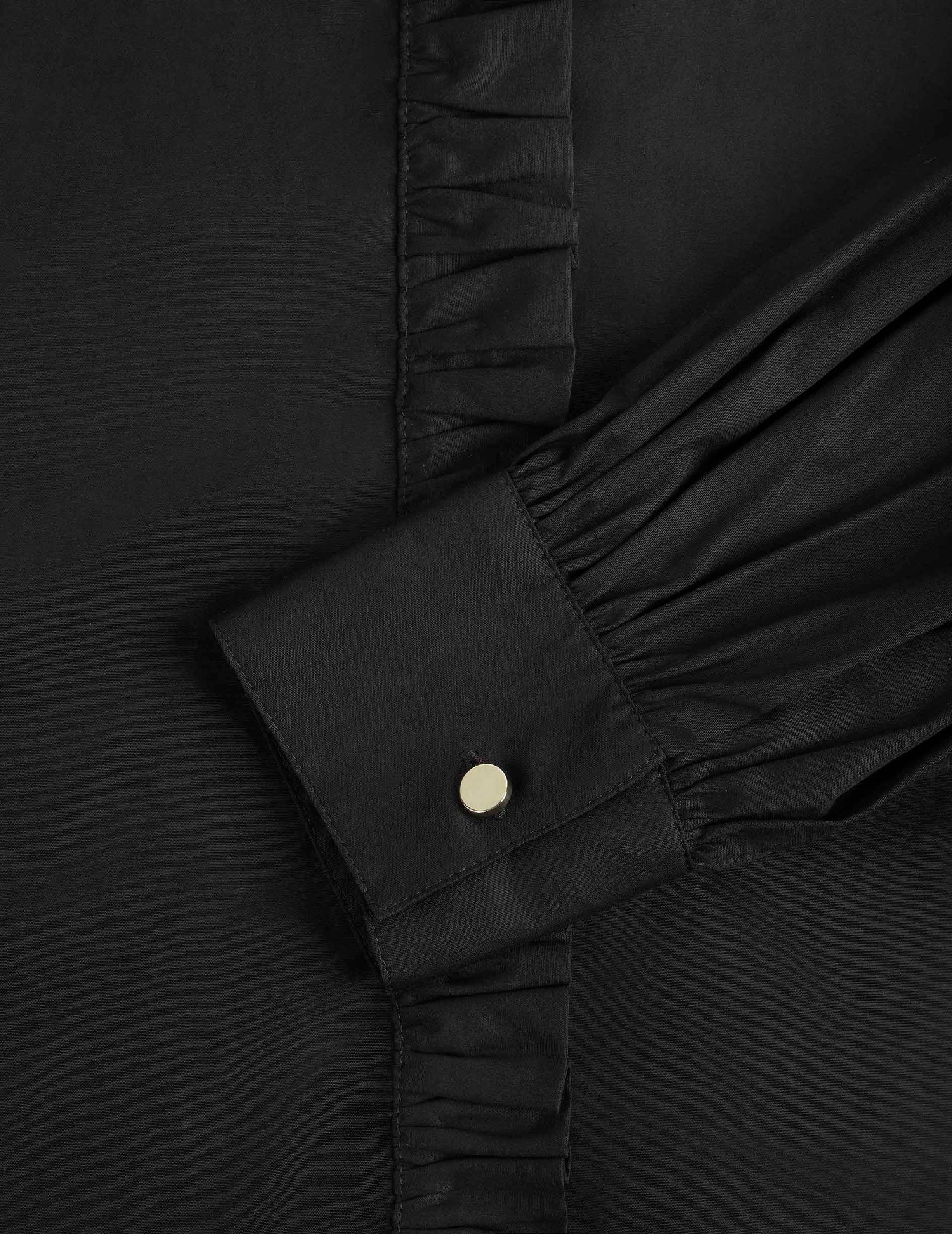 Chemise Greta noire - Popeline - Col Victorien#6