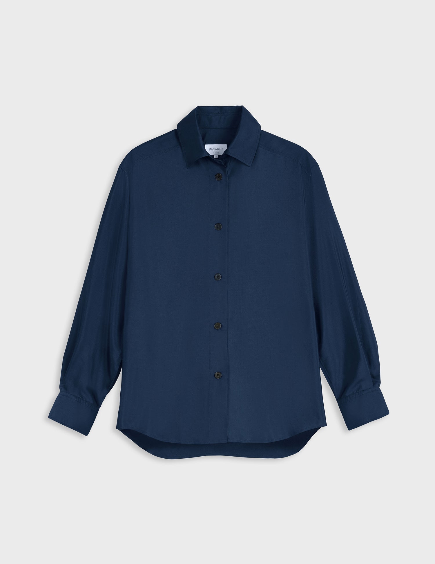 Chemise Léanna bleu marine - Soie - Col Chemise#4